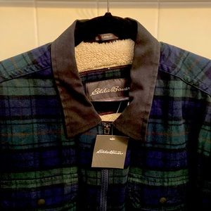 Flannel Faux Shearling-Lined Shirt Jacket - Eddie Bauer